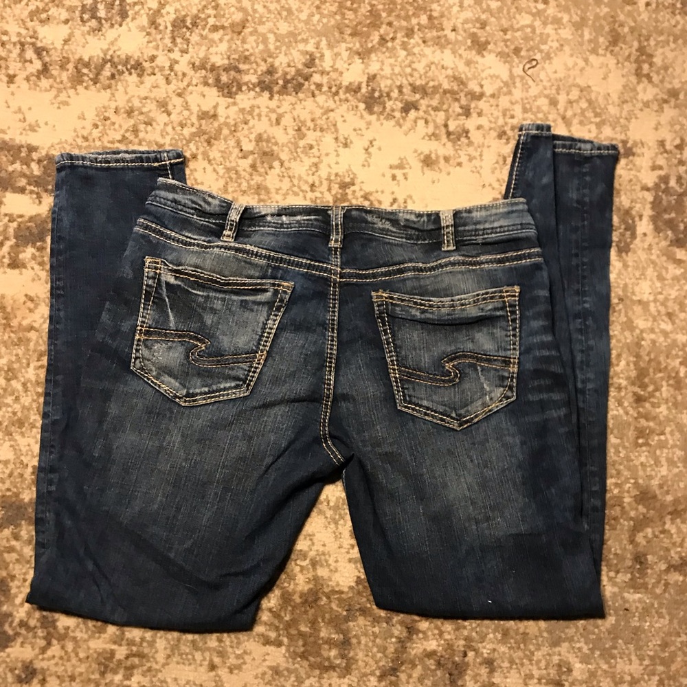 Silver girlfriend mid rise jeans